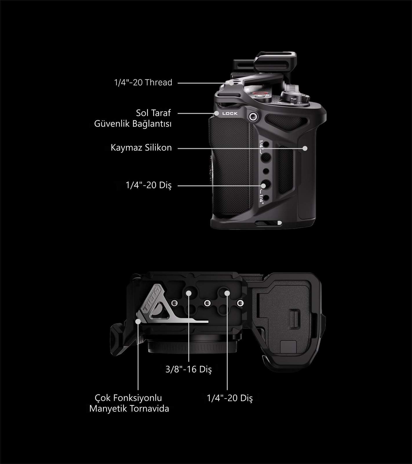 Tilta Sony ZV-E10 II için Tam Kamera Kafesi – Siyah