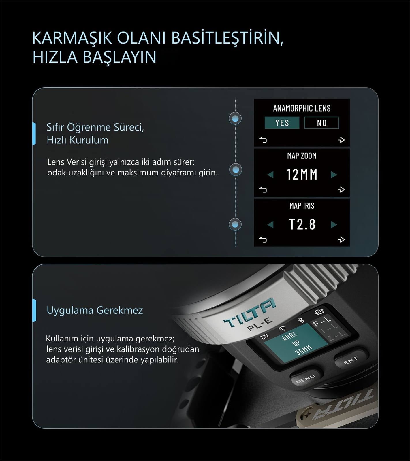 Tilta Nucleus Otomatik Odak Adaptörü (E - PL) Çift Nano II Motor Kiti