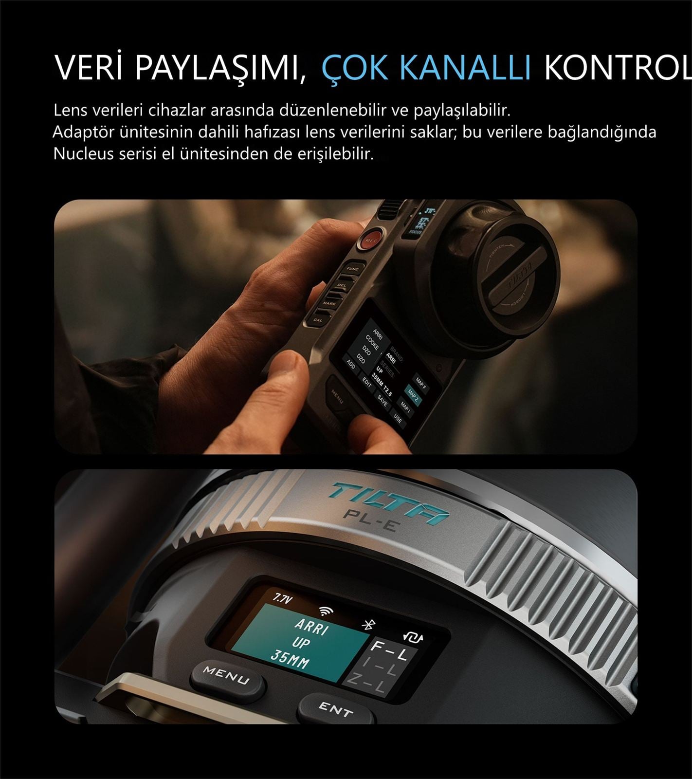 Tilta Nucleus Otomatik Odak Adaptörü (E - PL) Çift Nano II Motor Kiti