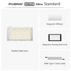 Zhiyun Fiveray M60 Ultra RGB Taşınabilir Led Işık